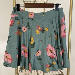 Toad & Co Birdie Skort Womens Medium Silver Pine Floral Organic Outdoors A Line